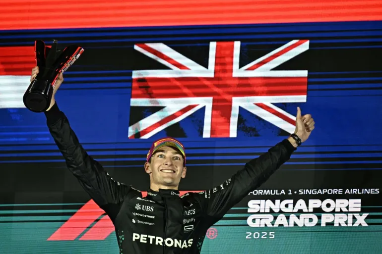 Singapore Triumph: George Russell Dominates for Mercedes as  Singapore Grand Prix Title 🏆